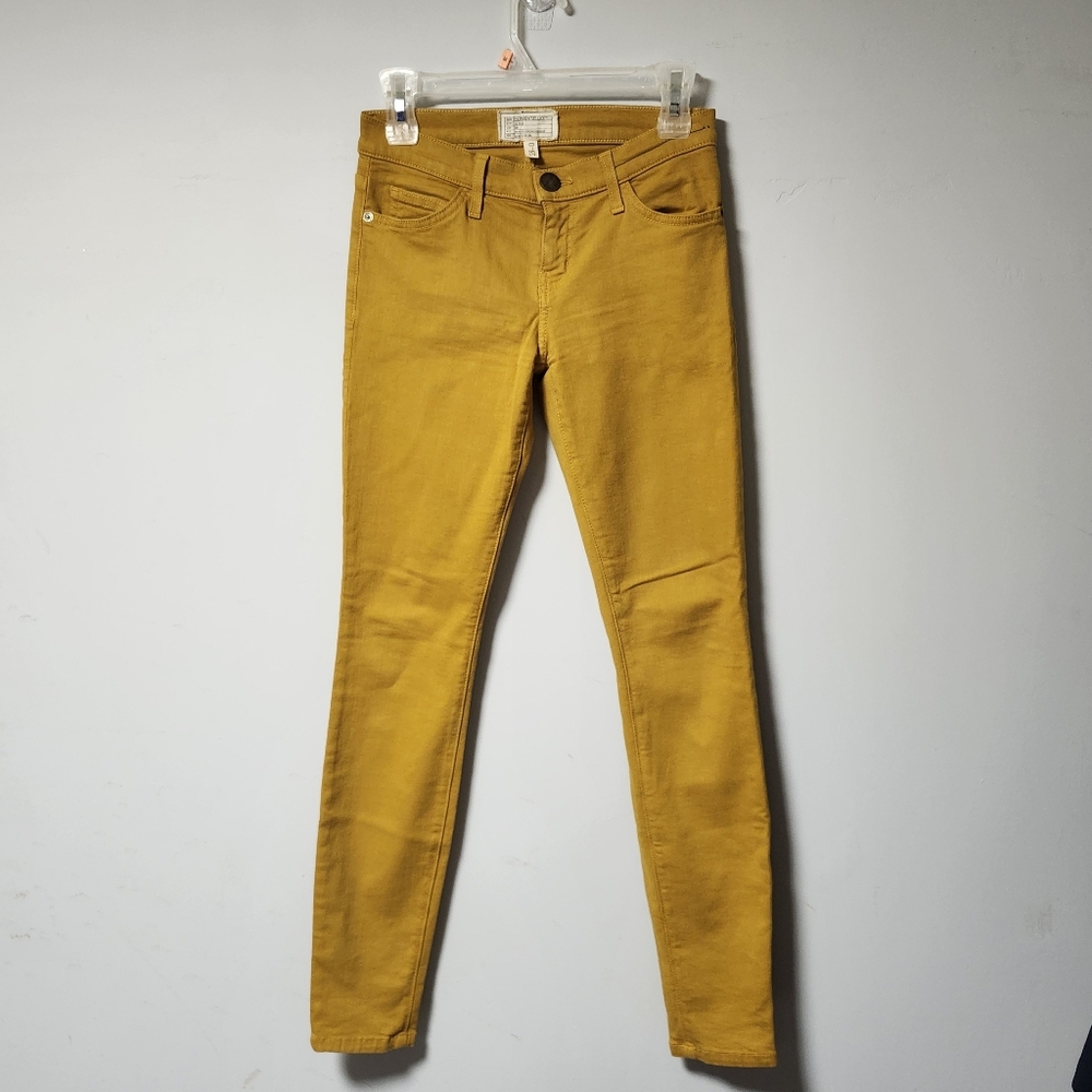 Current Elliott Amber Yellow Stretch Ankle Skinny Jeans 26